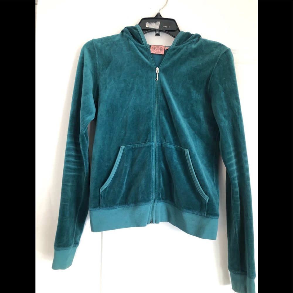 JUICY COUTURE TURQUOISE ZIP UP HOODIE!!!